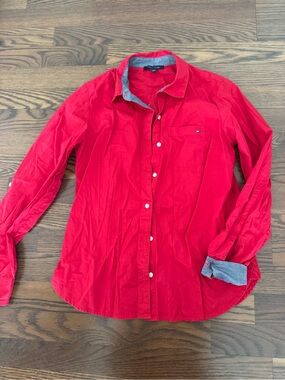 Tommy Hilfiger Red Long-Sleeve Button-Up Shirt - 4th of July